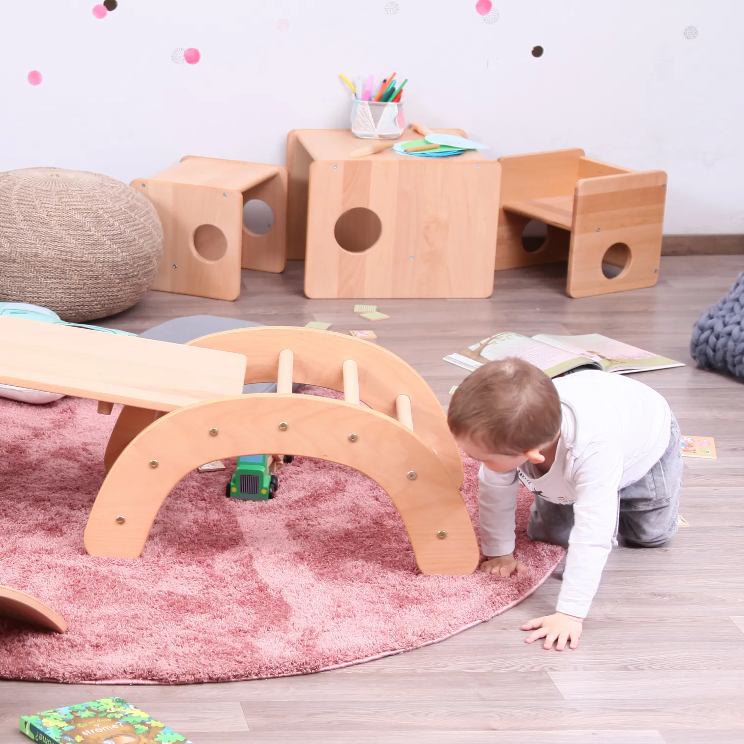Baby Climbing Arch with Climb/Sliding Ramp