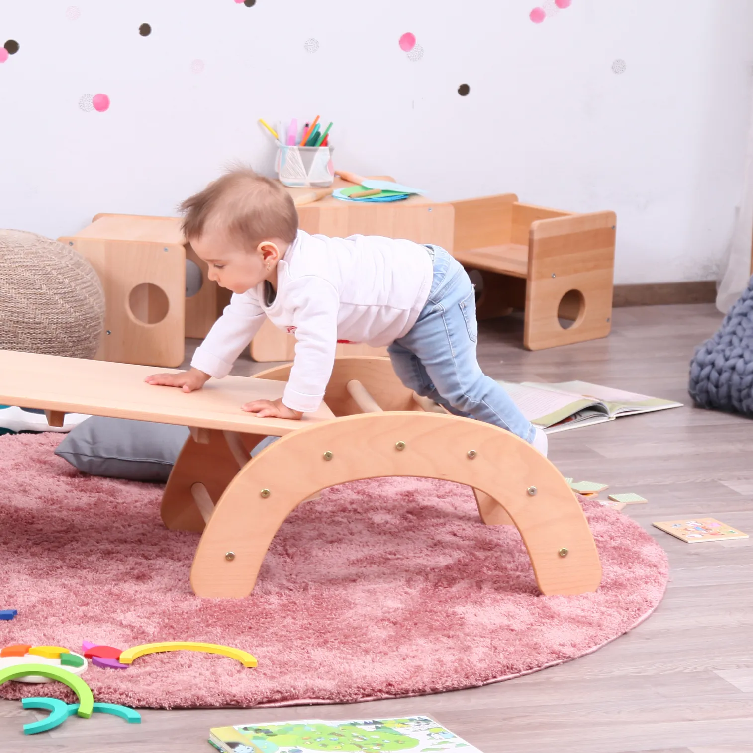 Baby Climbing Arch with Climb/Sliding Ramp