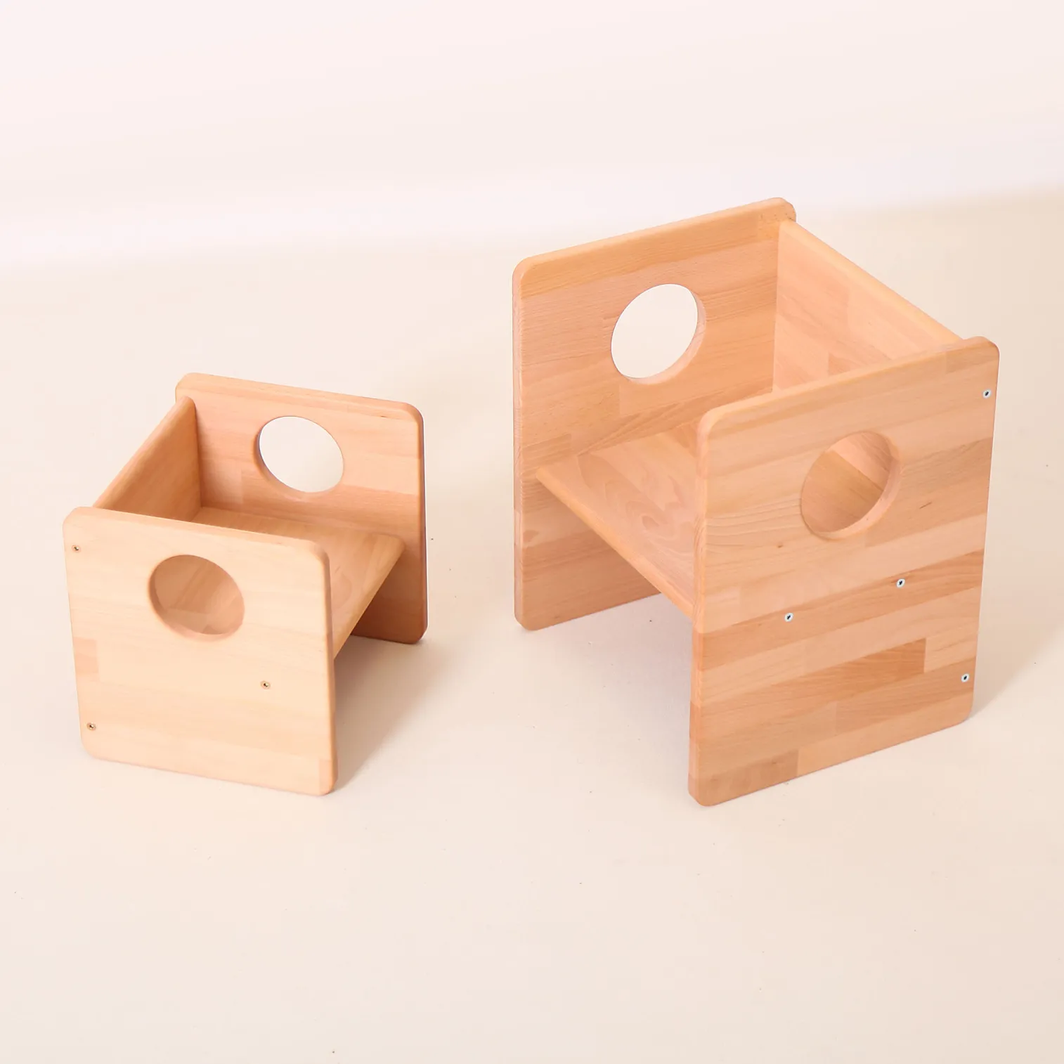 FINAL SALE Little set of Montessori cUbe chairs 1+2 - OLD VERSION