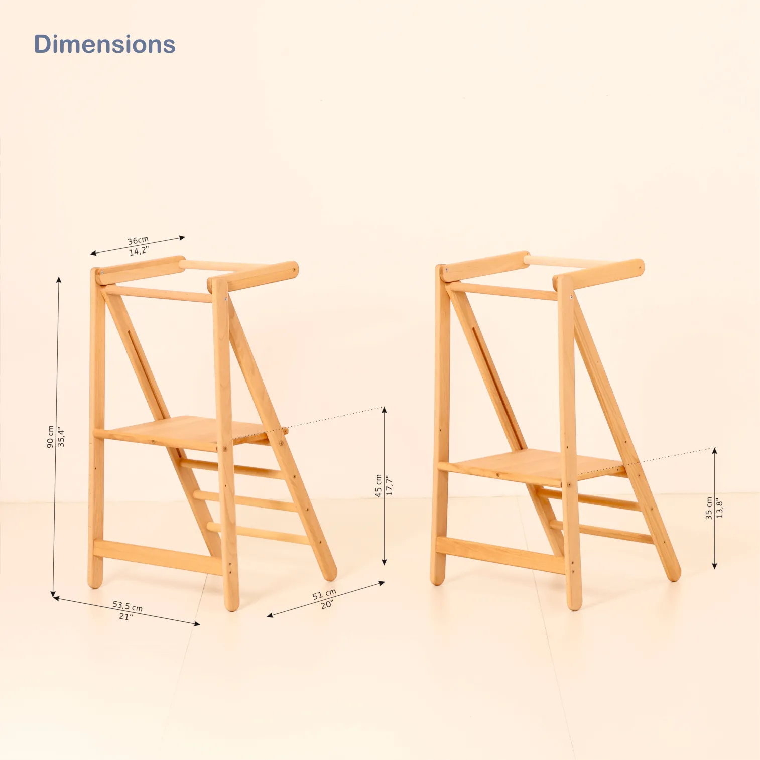 Faltbarer MONTEtower - dimensions