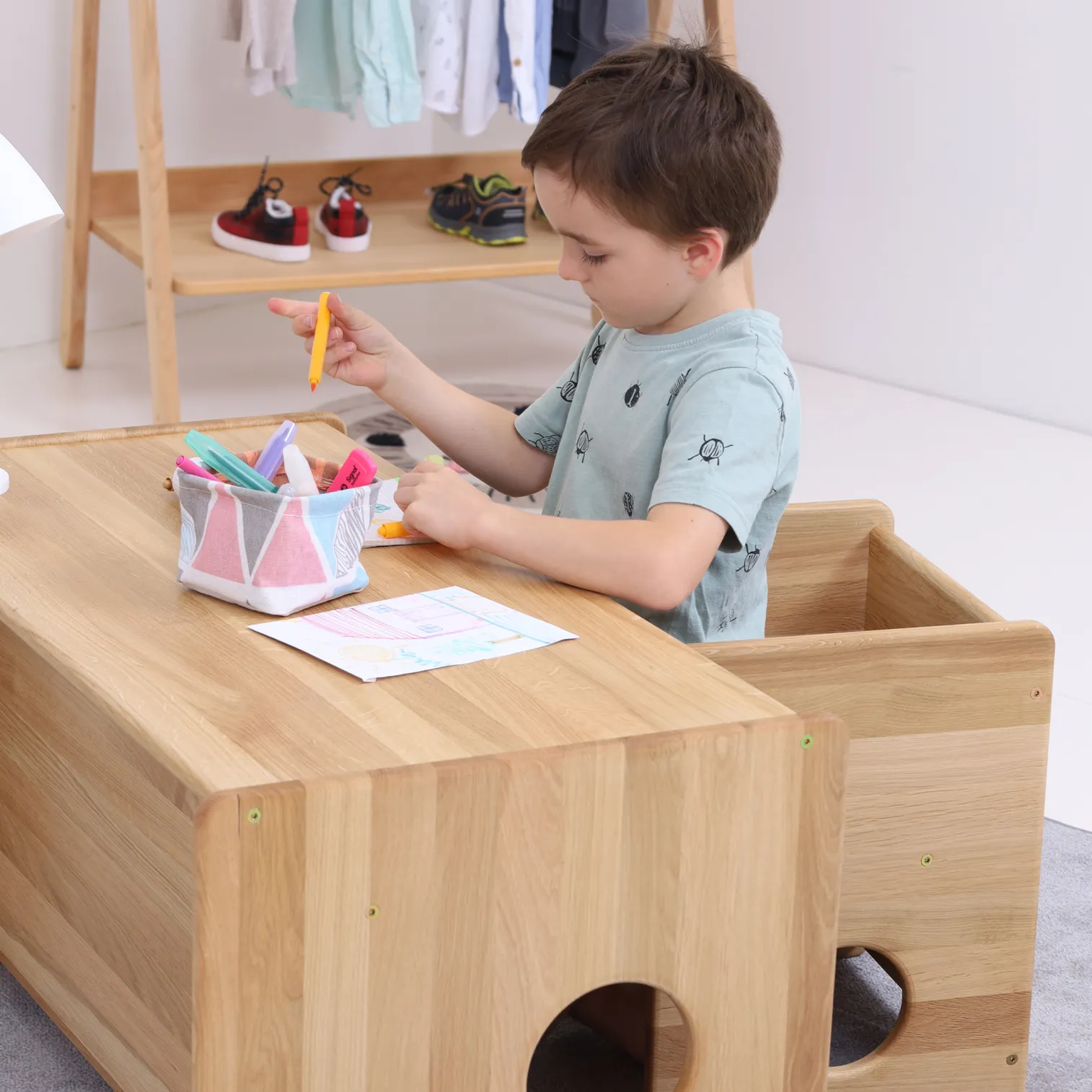 LUXURY OAK COLLECTION ! Big set of Montessori cUbe chairs 1+2+3 - 0,5 - 6 years
