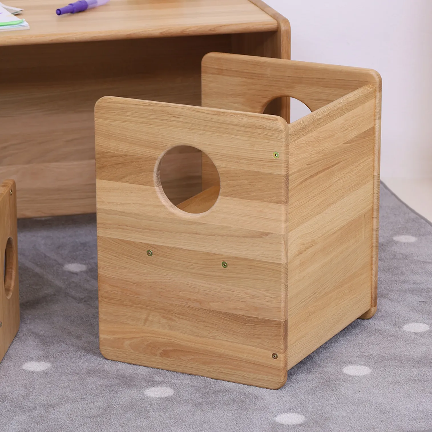 LUXURY OAK COLLECTION ! Big set of cube chairs - for 2-6 years